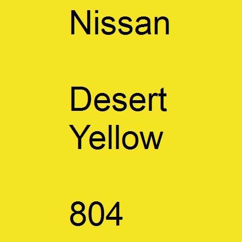 Nissan, Desert Yellow, 804.